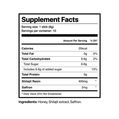 Shilajit Honey Sticks